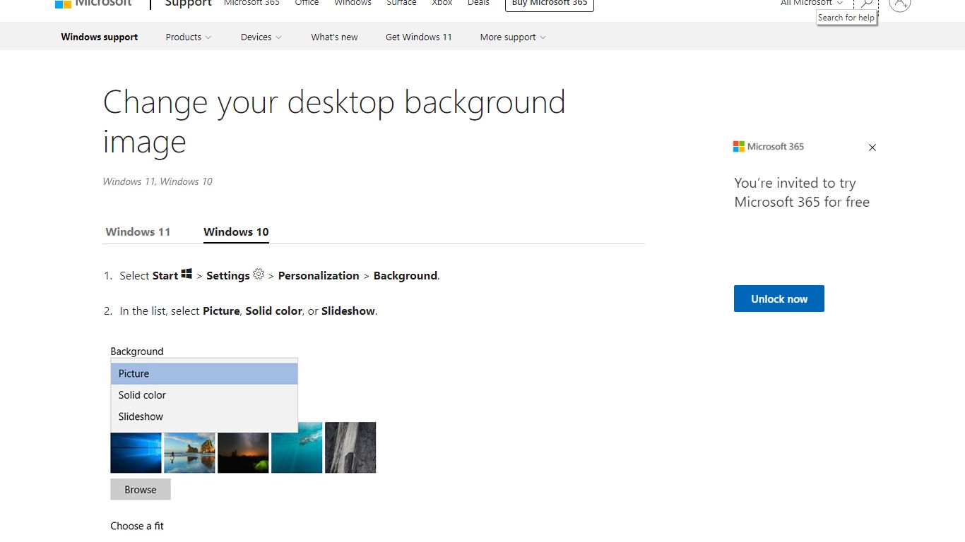 Change your desktop background image - support.microsoft.com
